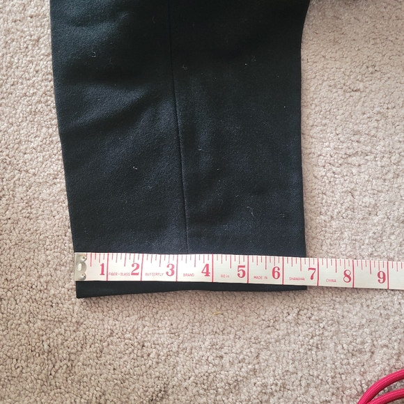 Petite Wool Black High Waisted Dress Pants - Picture 6 of 9